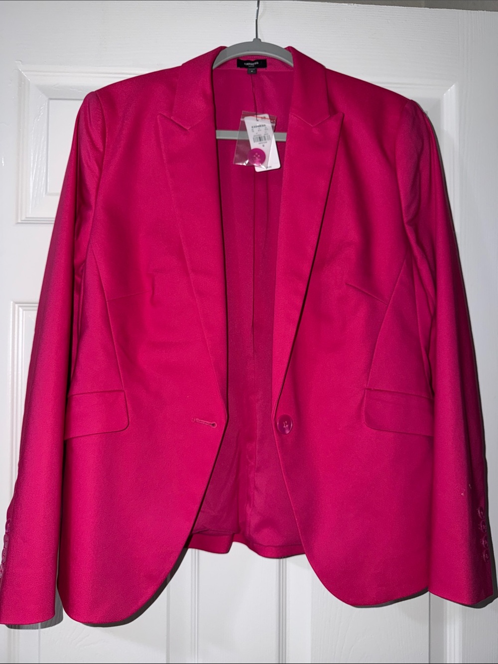 Express Hot Pink Single-Button Blazer